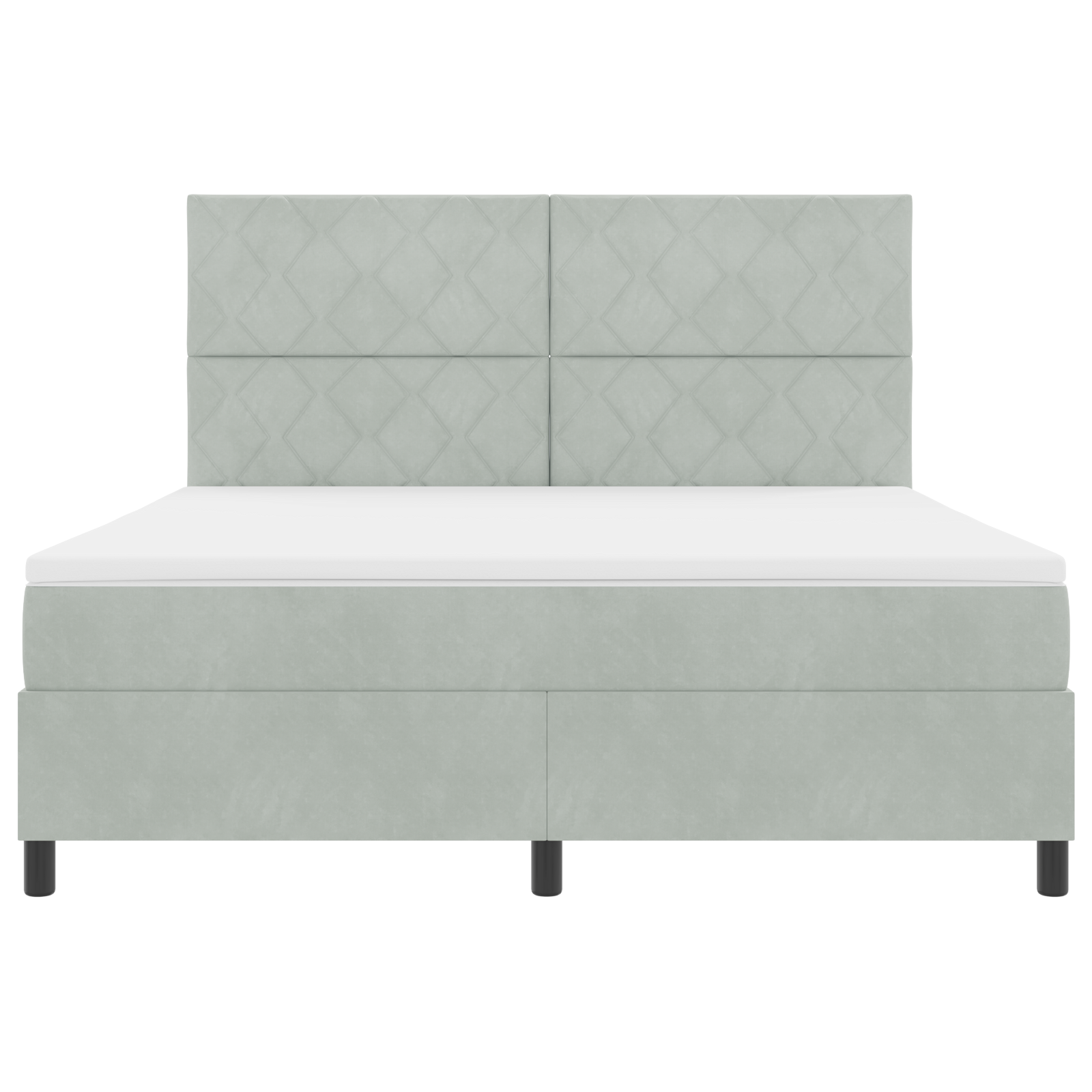 Boxspringbed met matras en LED fluweel lichtgrijs 180x200 cm