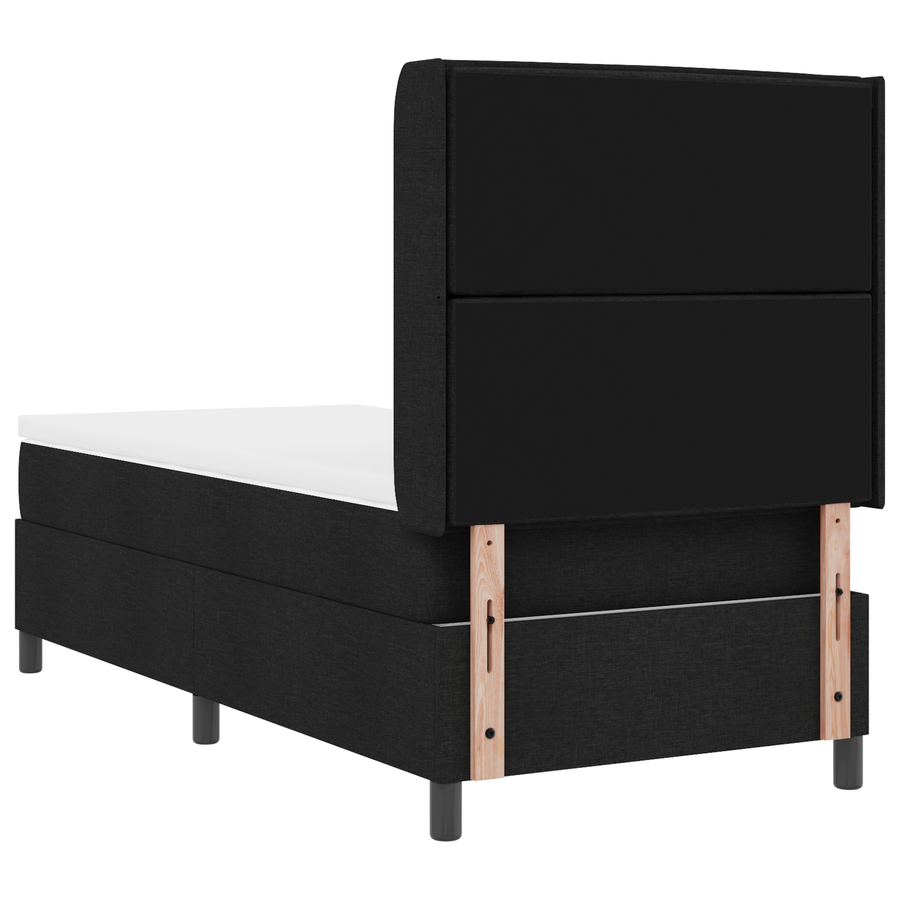 Boxspringbed met matras en LED stof zwart 80x200 cm