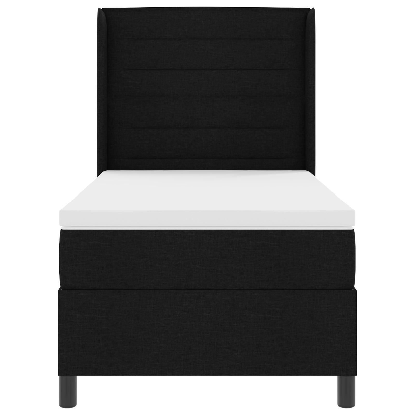 Boxspringbed met matras en LED stof zwart 90x190 cm
