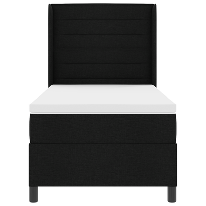 Boxspringbed met matras en LED stof zwart 90x190 cm