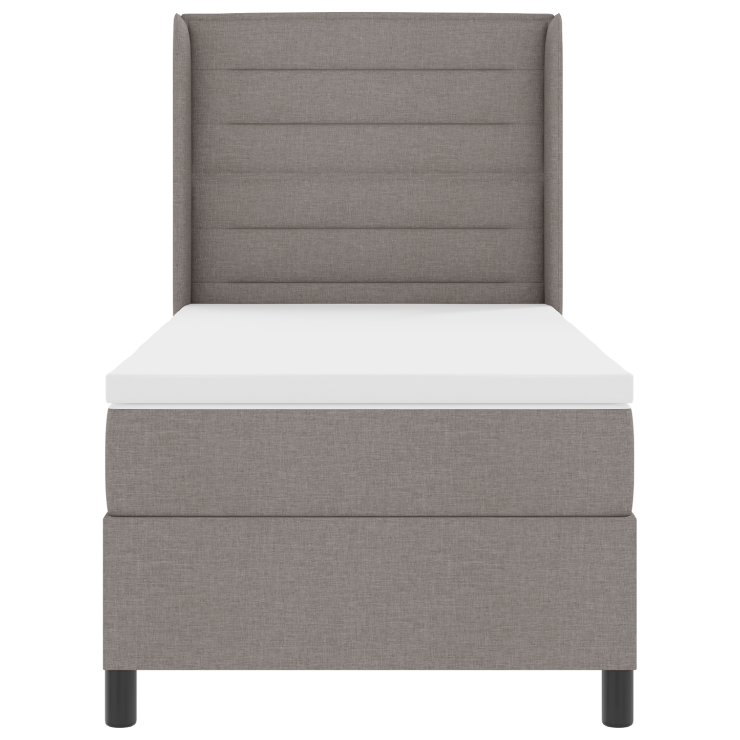Boxspringbed met matras en LED stof taupe 100x200 cm