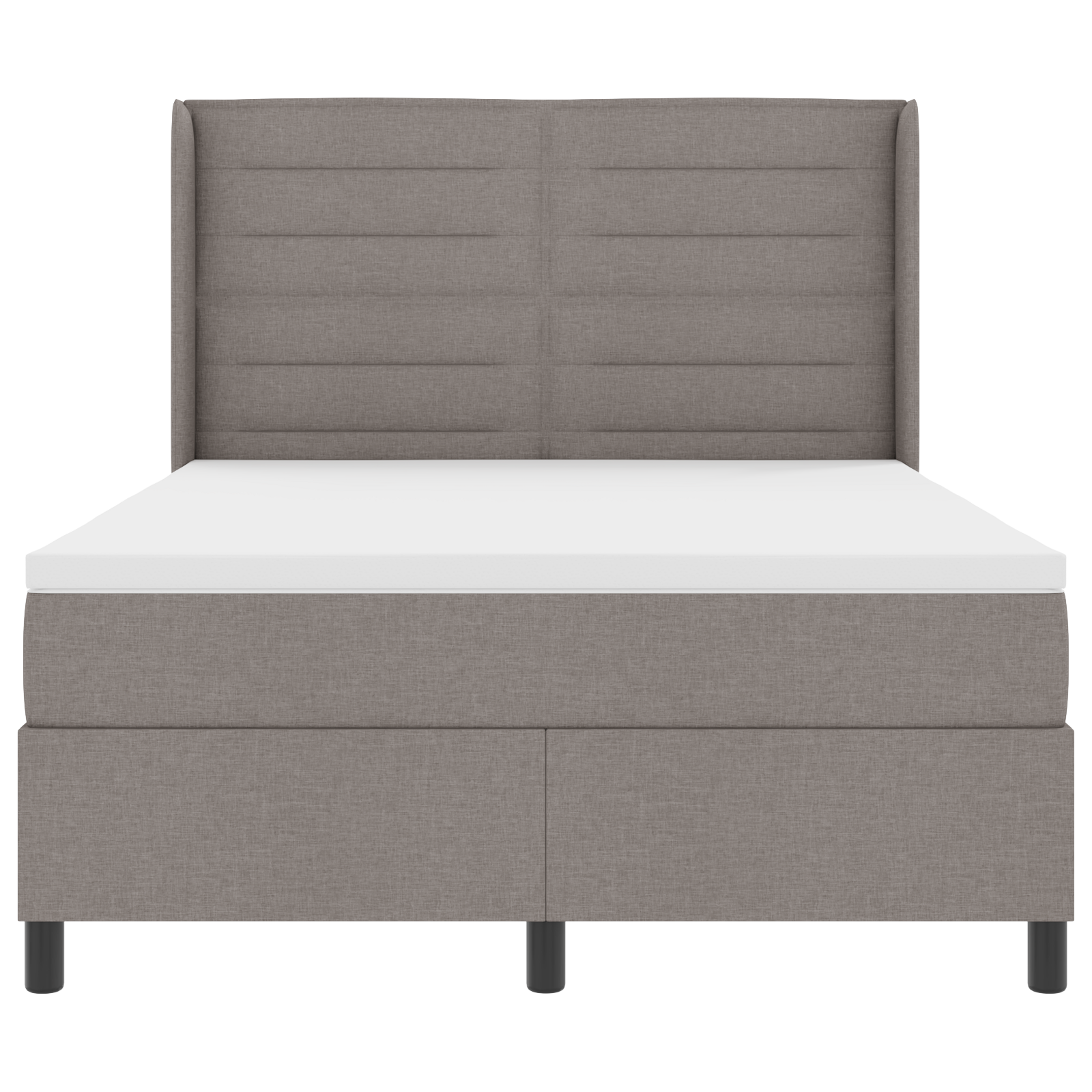 Boxspringbed met matras en LED stof taupe 140x190 cm