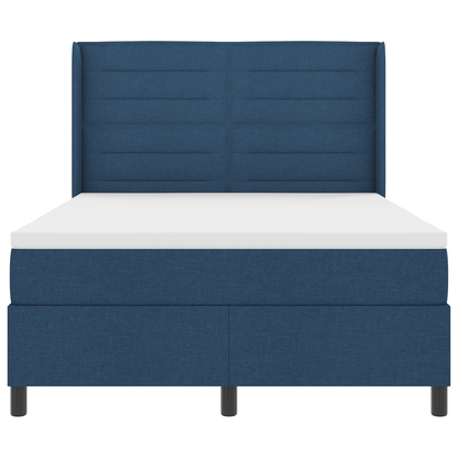 Boxspringbed met matras en LED stof blauw 160x200 cm