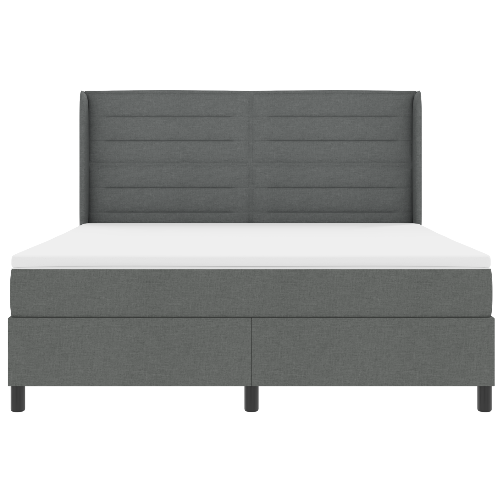 Boxspringbed met matras en LED stof donkergrijs 180x200 cm