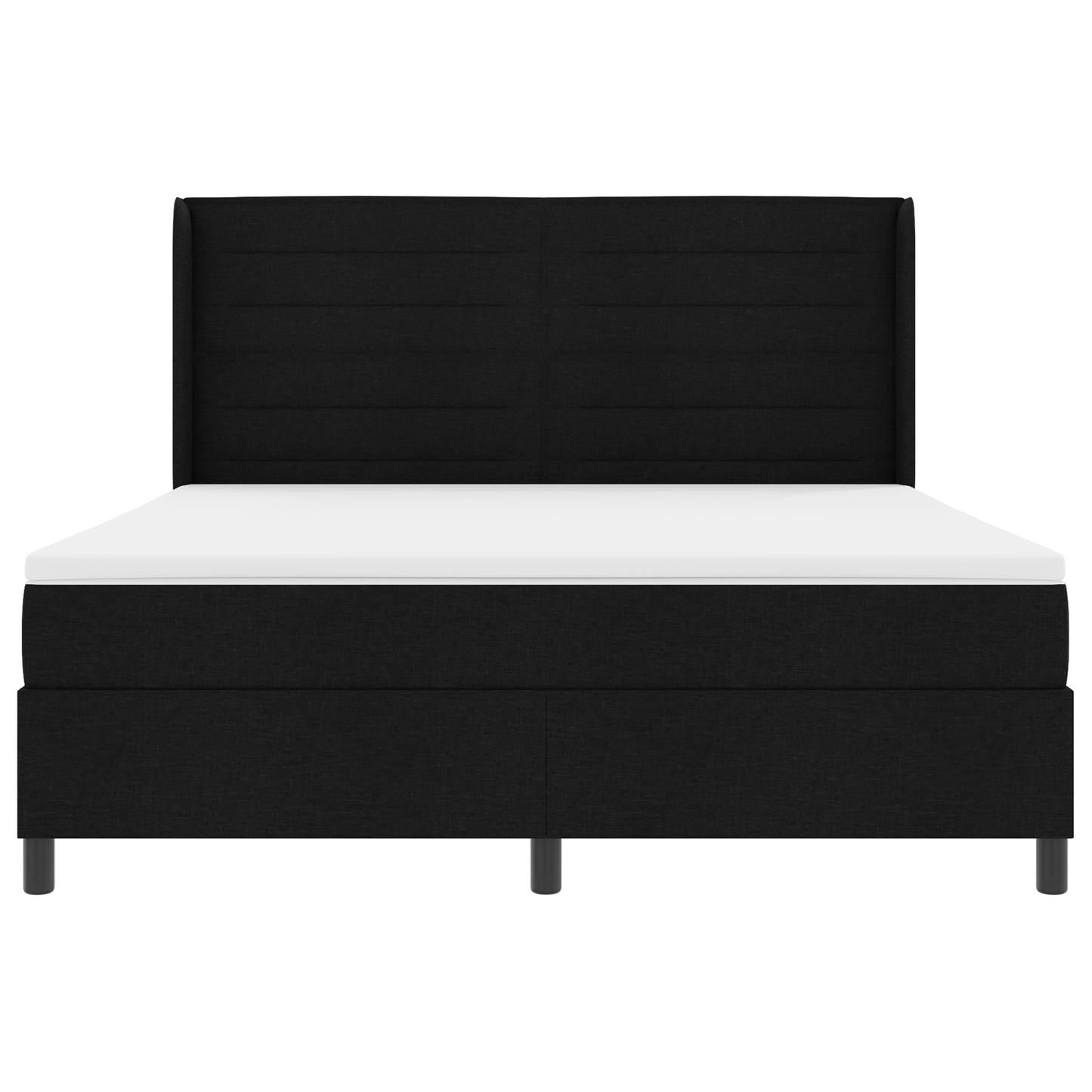 Boxspringbed met matras en LED stof zwart 180x200 cm
