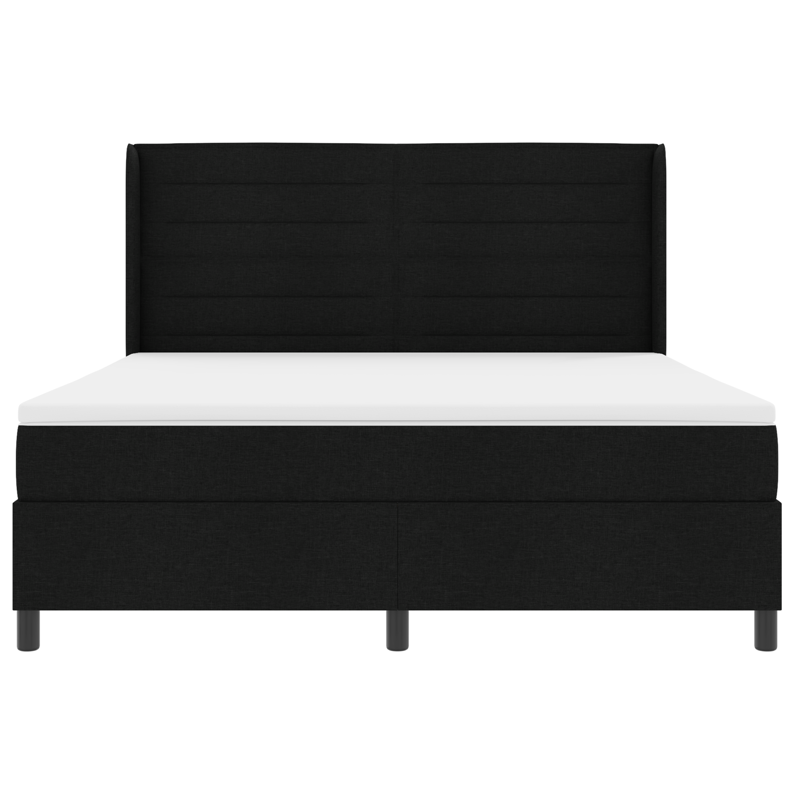 Boxspringbed met matras en LED stof zwart 180x200 cm