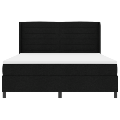Boxspringbed met matras en LED stof zwart 180x200 cm