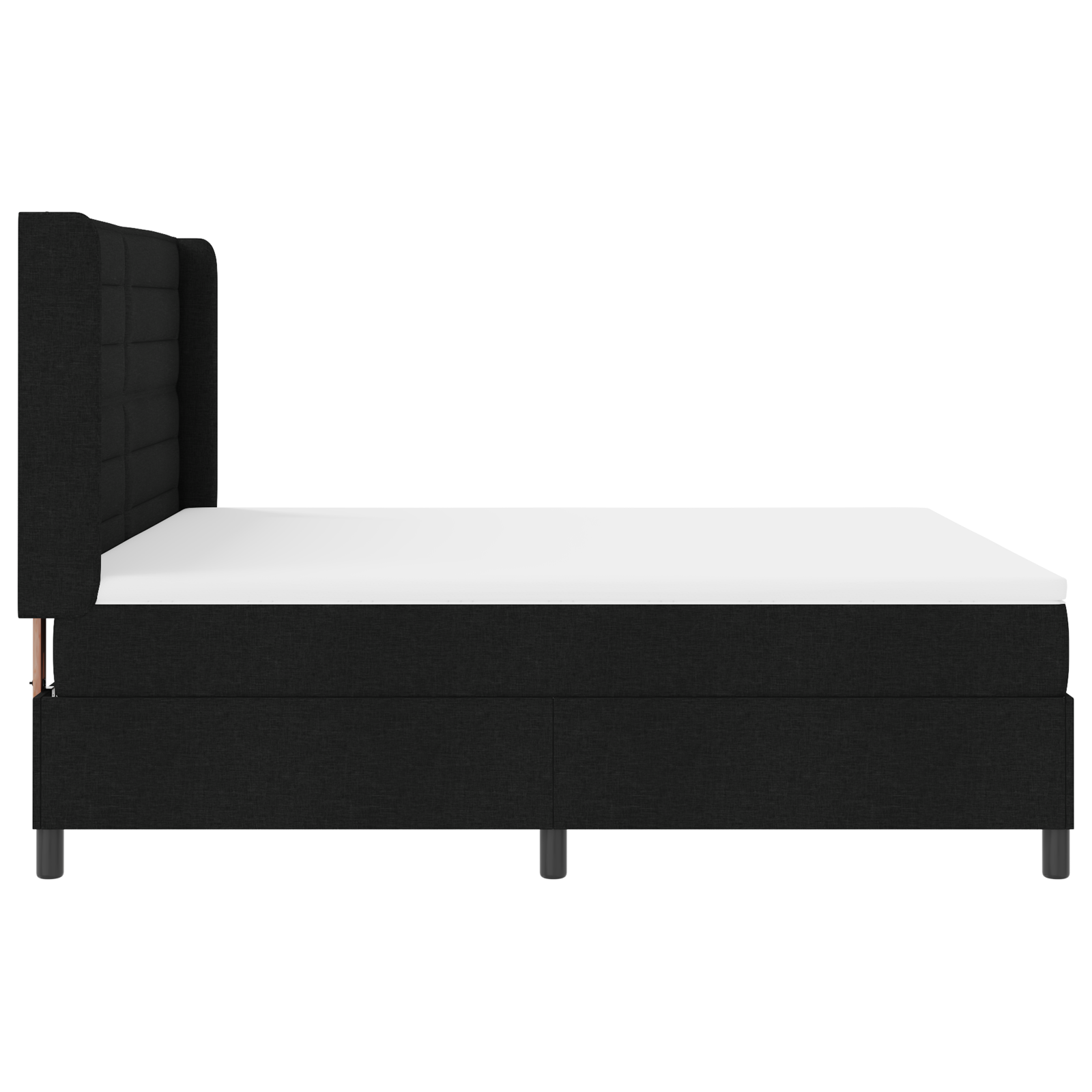 Boxspringbed met matras en LED stof zwart 180x200 cm