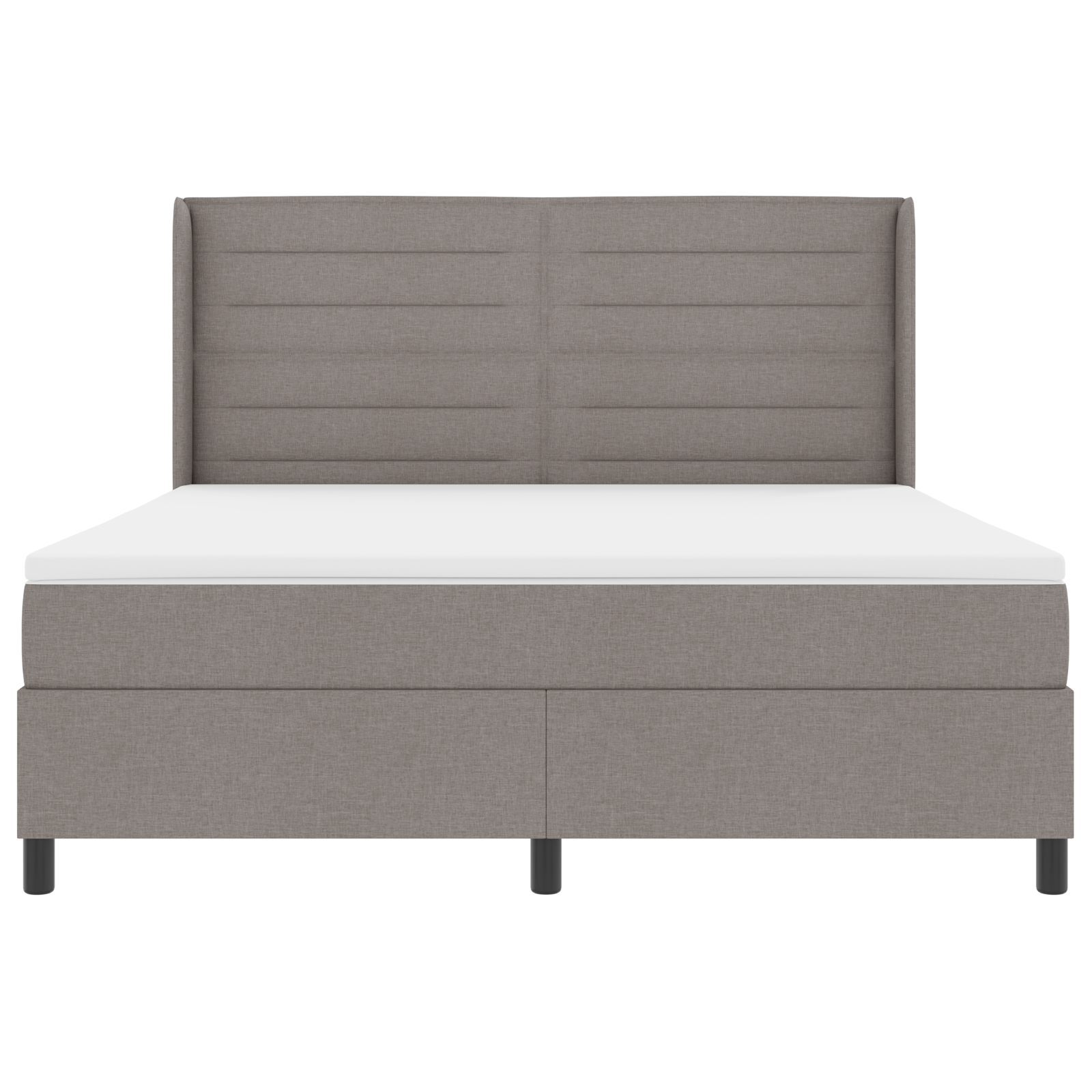 Boxspringbed met matras en LED stof taupe 180x200 cm