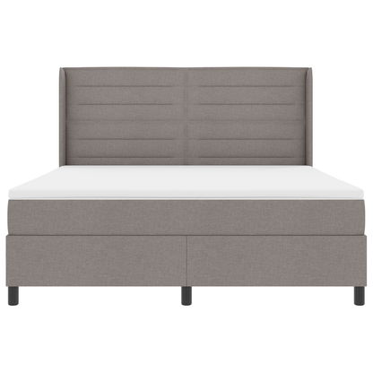 Boxspringbed met matras en LED stof taupe 180x200 cm