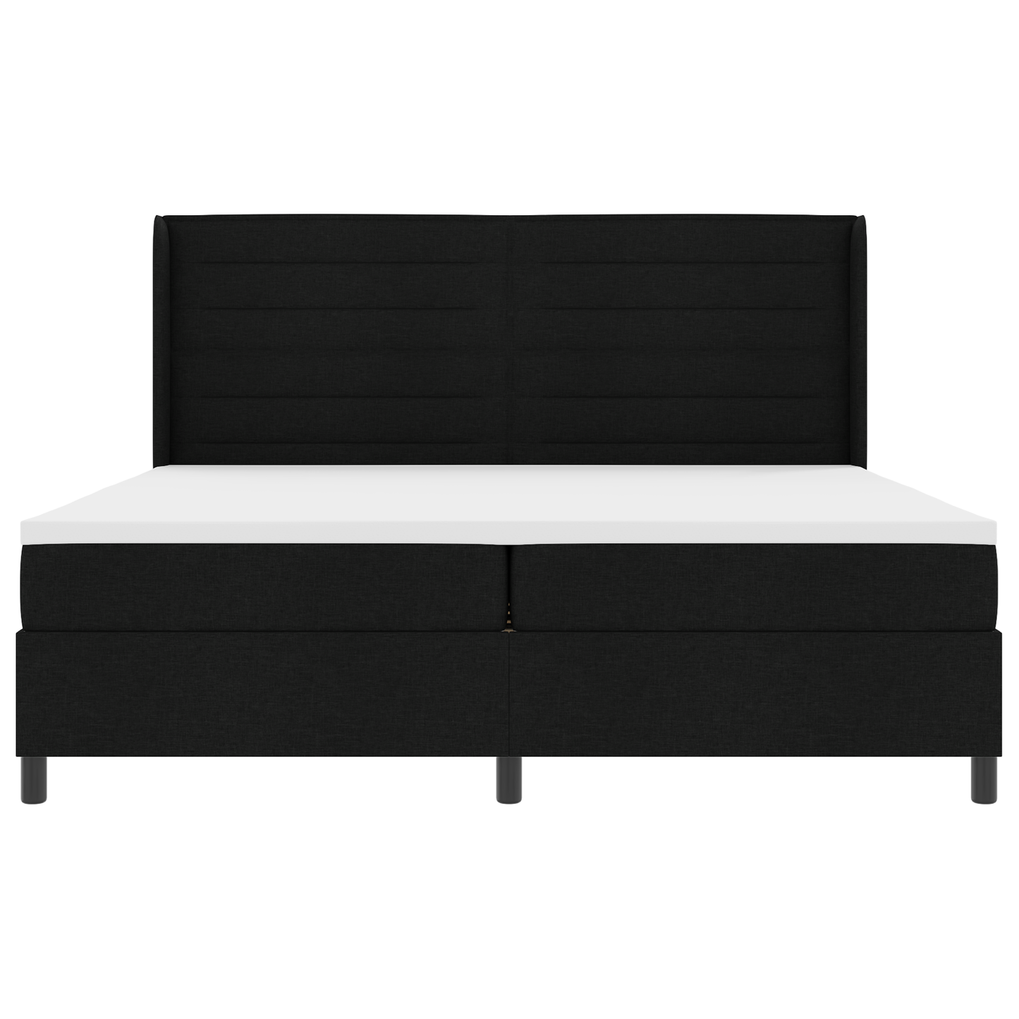 Boxspringbed met matras en LED stof zwart 200x200 cm