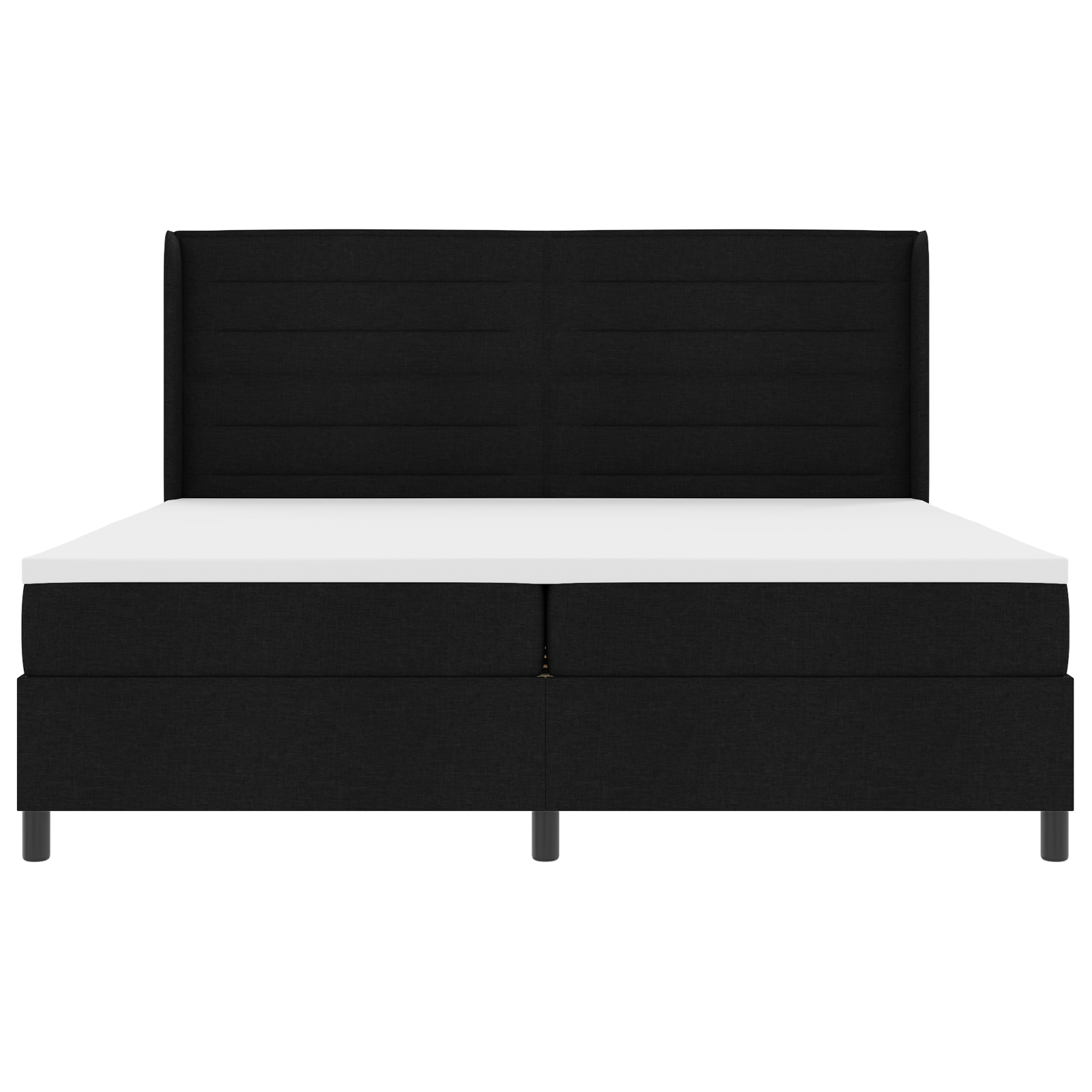Boxspringbed met matras en LED stof zwart 200x200 cm
