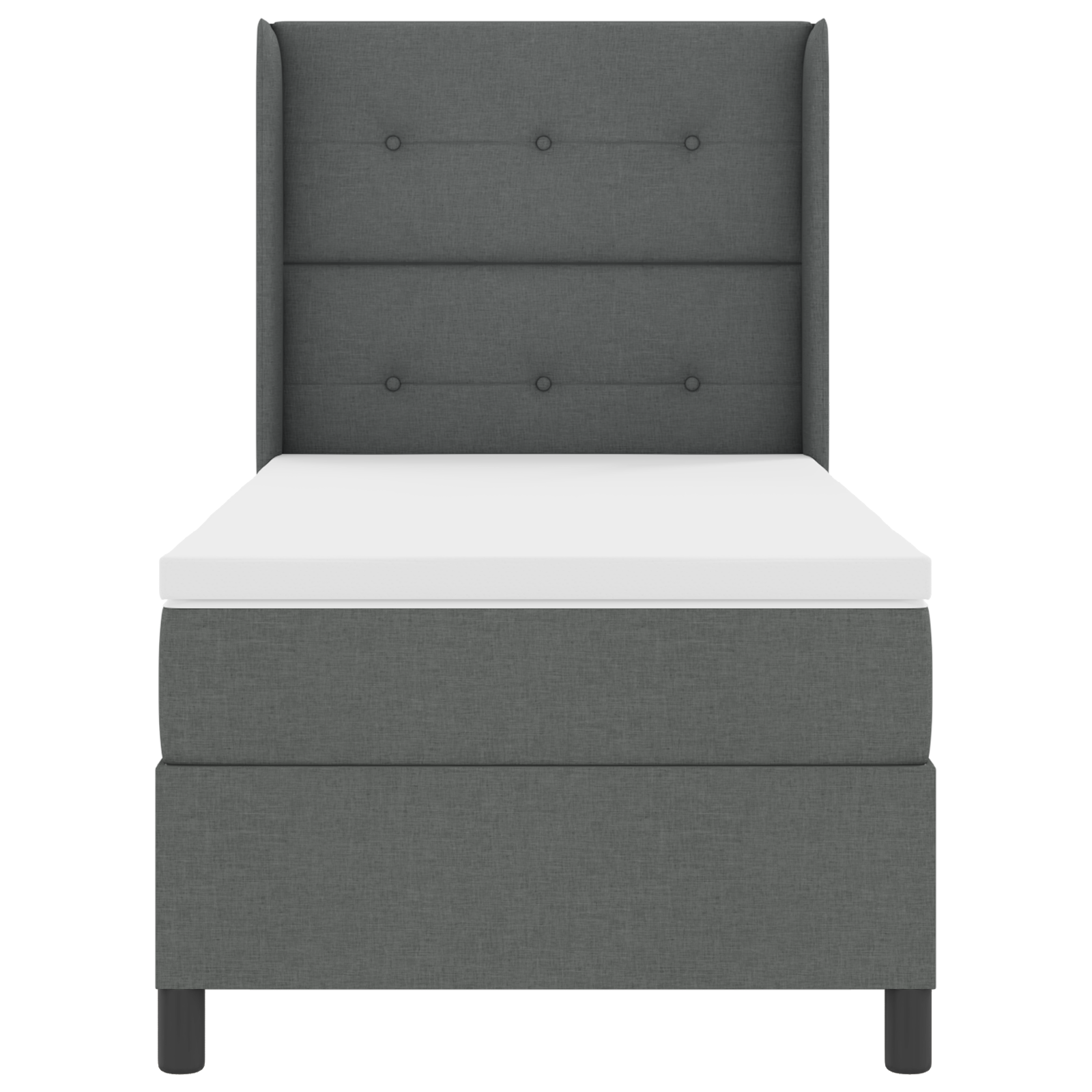 Boxspringbed met matras en LED stof donkergrijs 80x200 cm