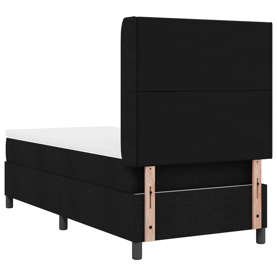 Boxspringbed met matras en LED stof zwart 80x200 cm