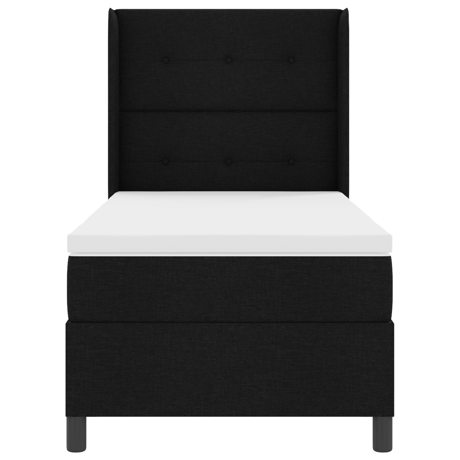 Boxspringbed met matras en LED stof zwart 80x200 cm