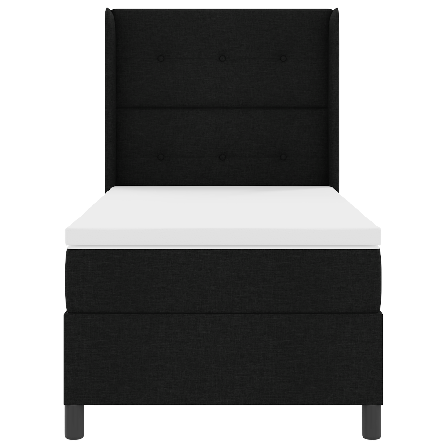 Boxspringbed met matras en LED stof zwart 90x190 cm
