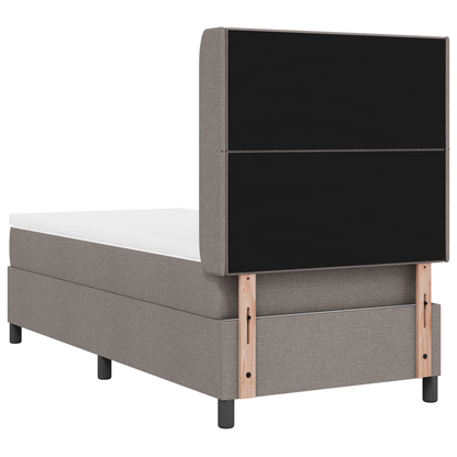 Boxspringbed met matras en LED stof taupe 90x200 cm