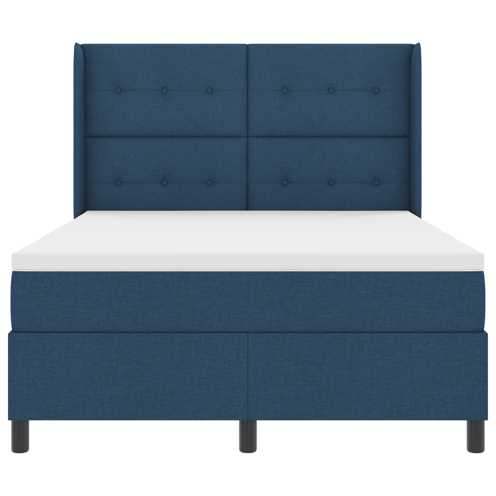 Boxspringbed met matras en LED stof blauw 140x200 cm