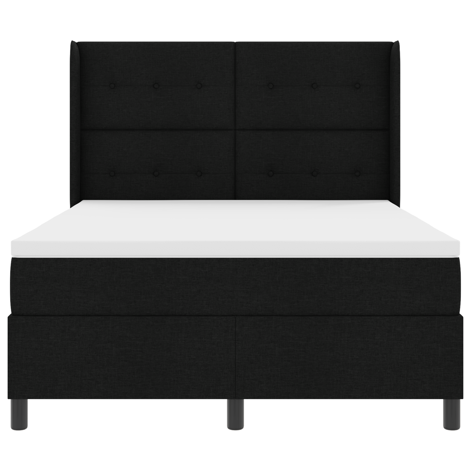 Boxspringbed met matras en LED stof zwart 160x200 cm