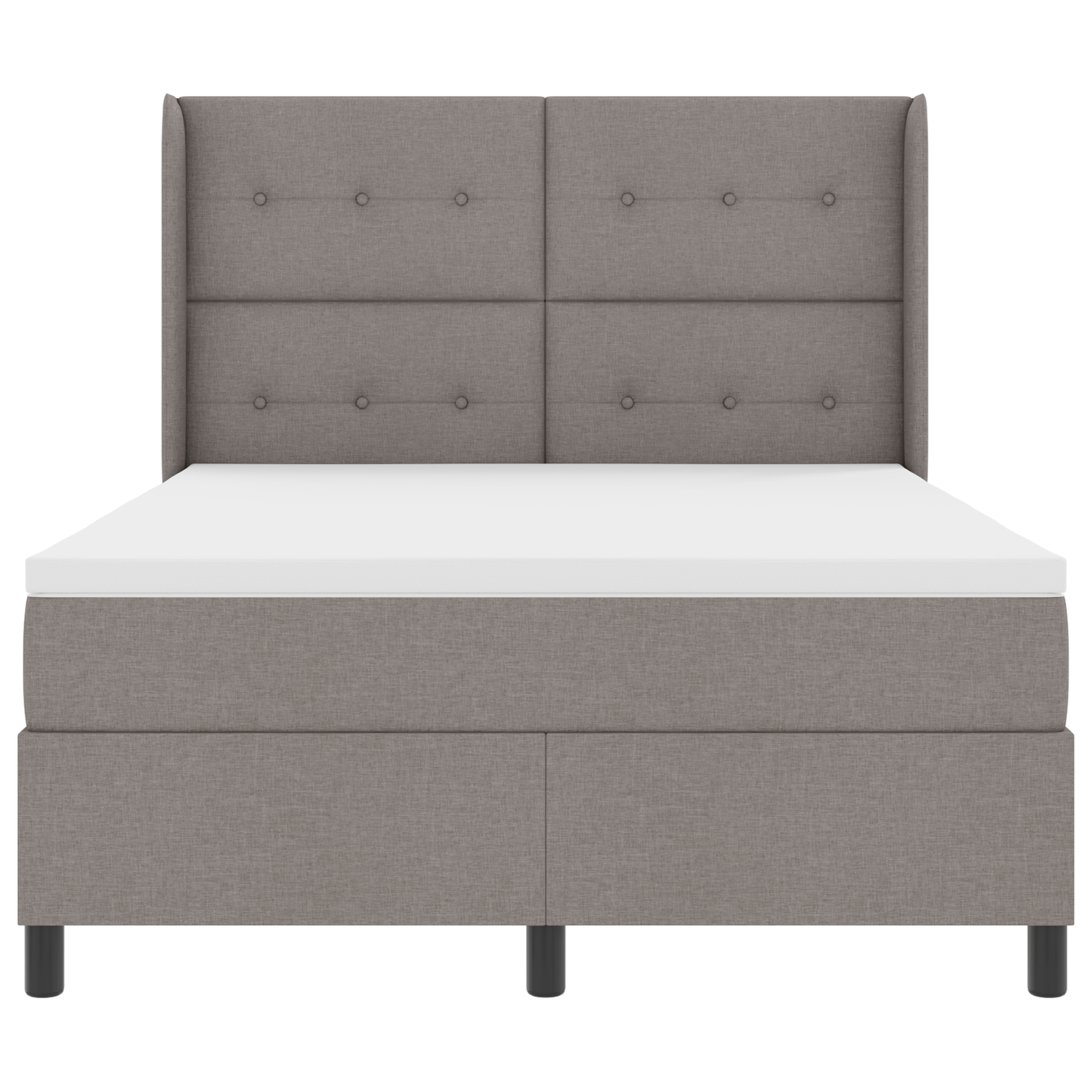 Boxspringbed met matras en LED stof taupe 160x200 cm