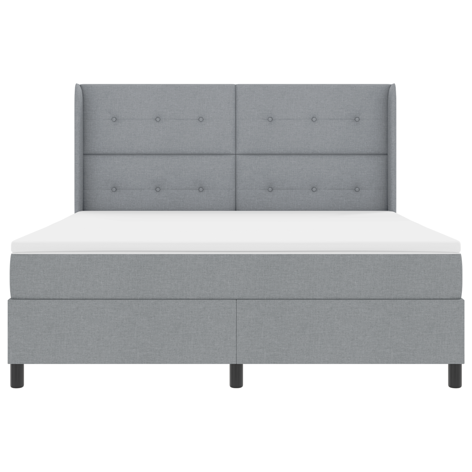 Boxspringbed met Matras & LED Lichtgrijs 180x200 cm Stof