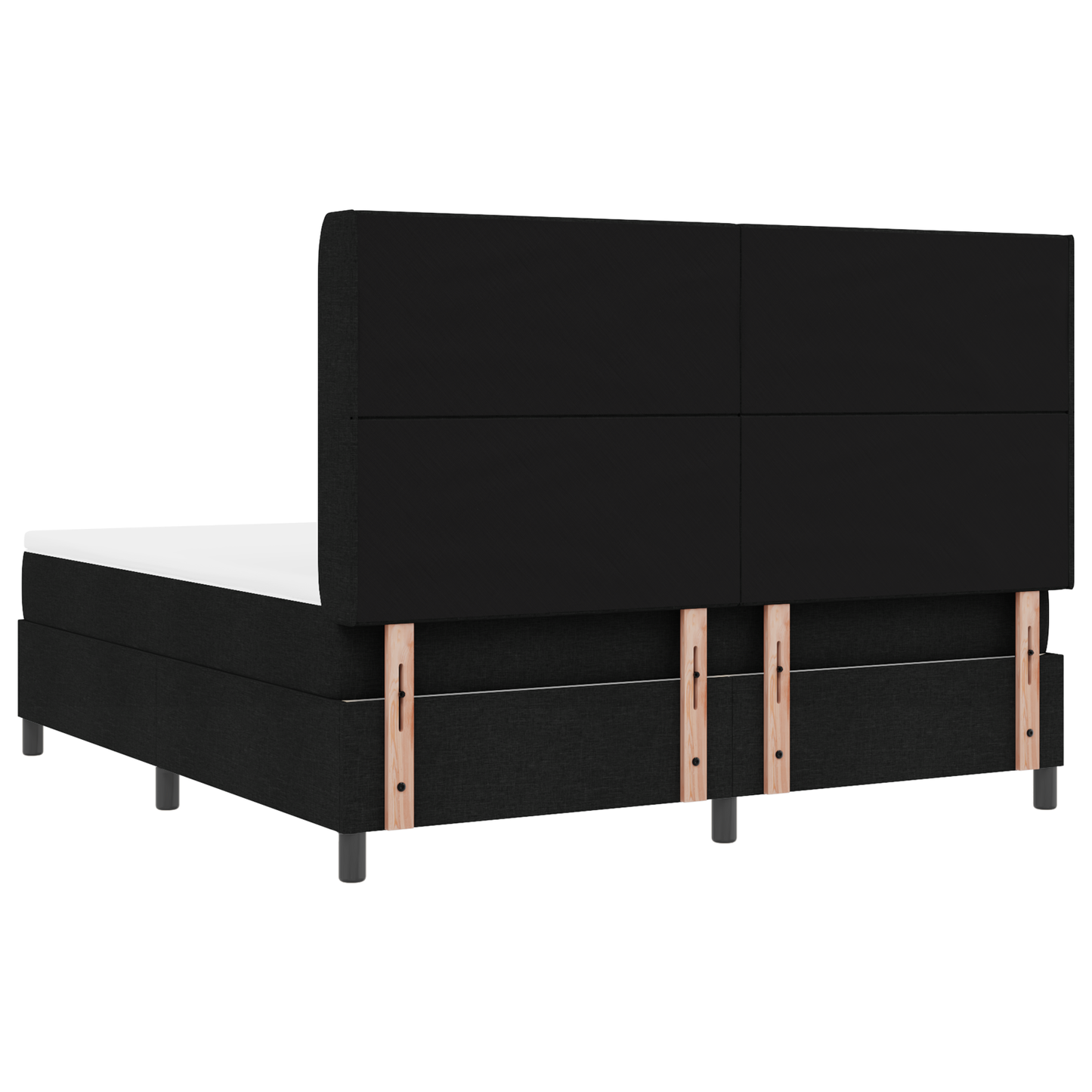 Boxspring Bed met Matras & LED Zwart 180x200 cm Stof