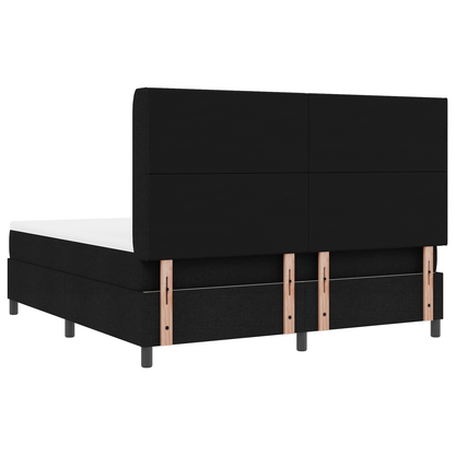 Boxspring Bed met Matras & LED Zwart 180x200 cm Stof