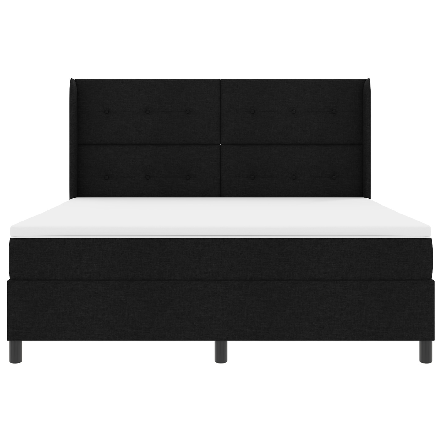 Boxspring Bed met Matras & LED Zwart 180x200 cm Stof