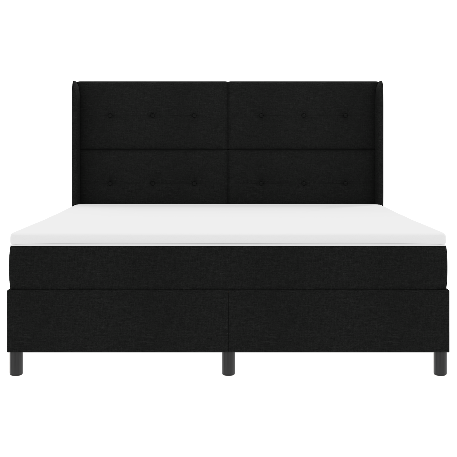 Boxspring Bed met Matras & LED Zwart 180x200 cm Stof