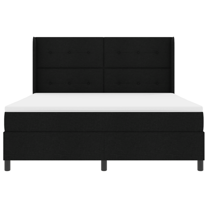 Boxspring Bed met Matras & LED Zwart 180x200 cm Stof