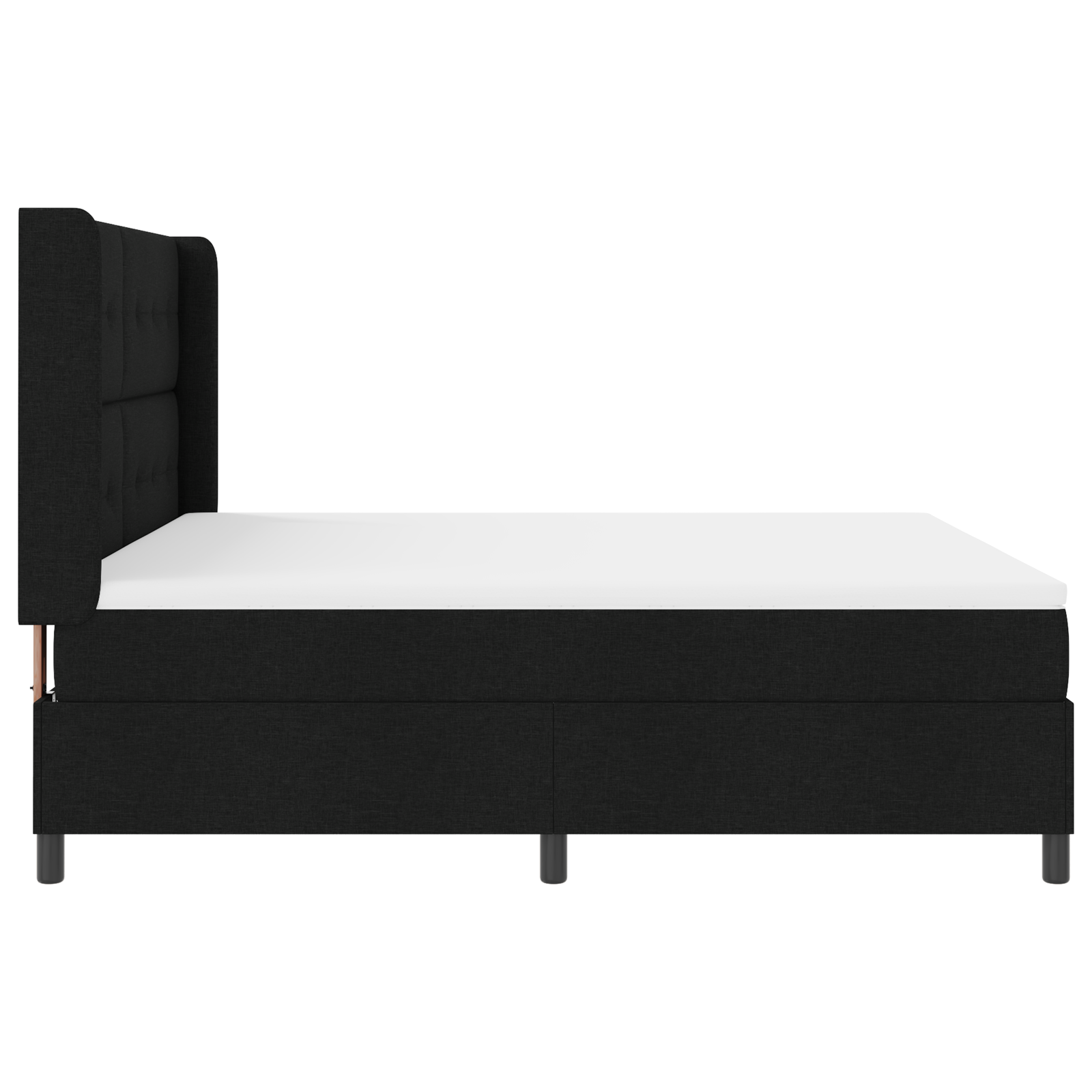 Boxspring Bed met Matras & LED Zwart 180x200 cm Stof