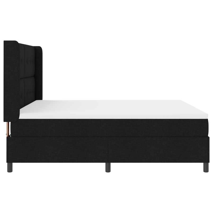 Boxspring Bed met Matras & LED Zwart 180x200 cm Stof