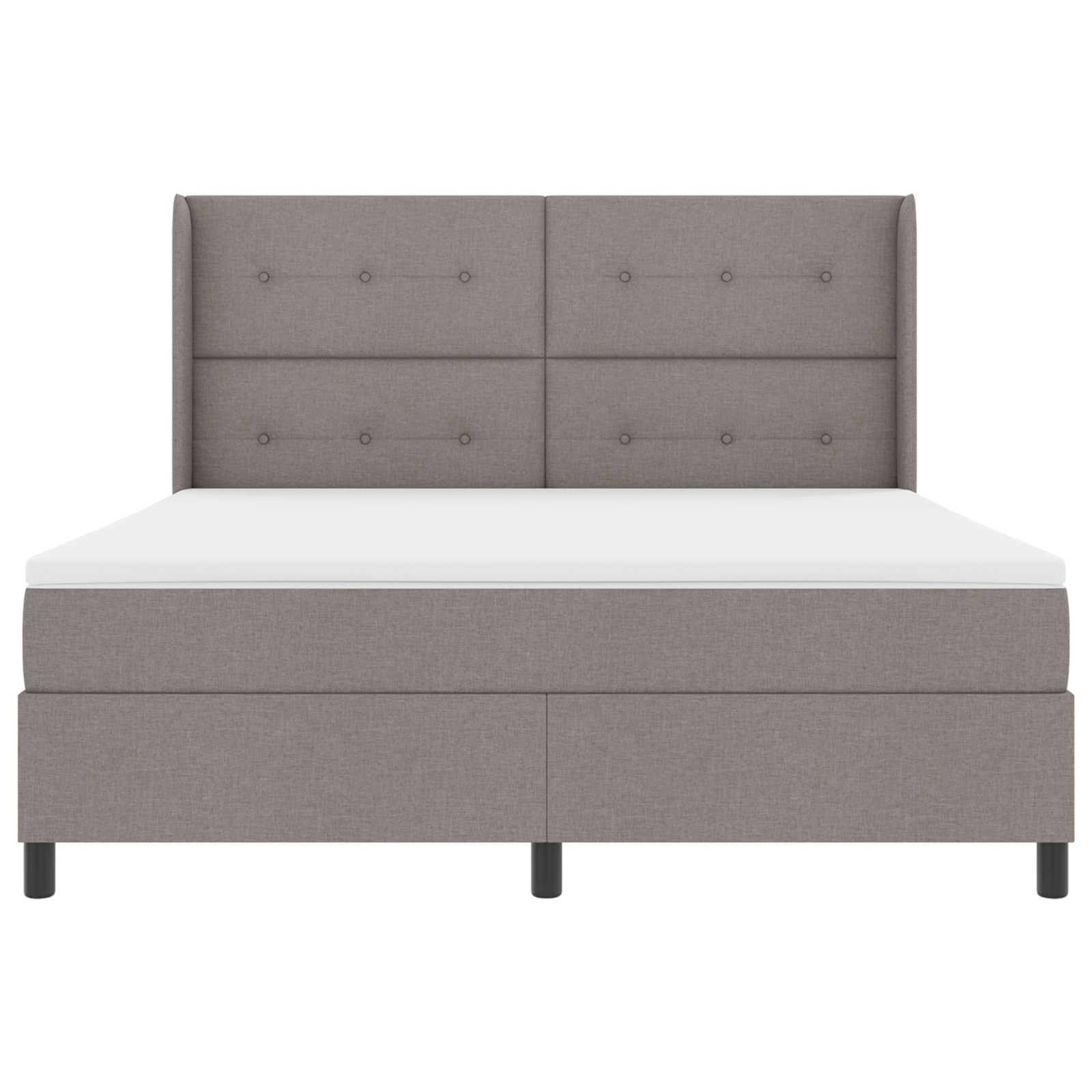 Boxspringbed met matras en LED stof taupe 180x200 cm