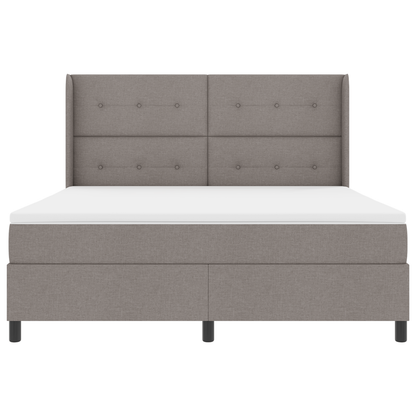 Boxspringbed met matras en LED stof taupe 180x200 cm
