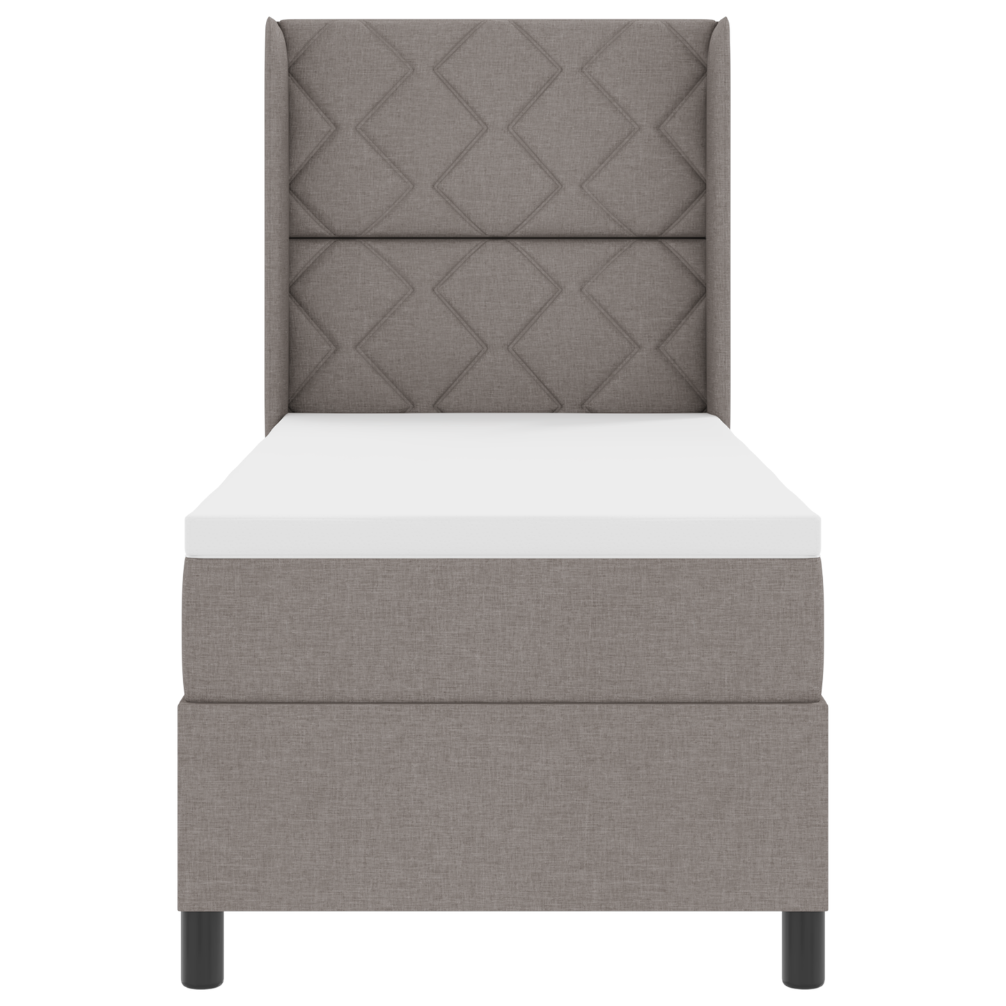 Boxspringbed met matras en LED stof taupe 80x200 cm