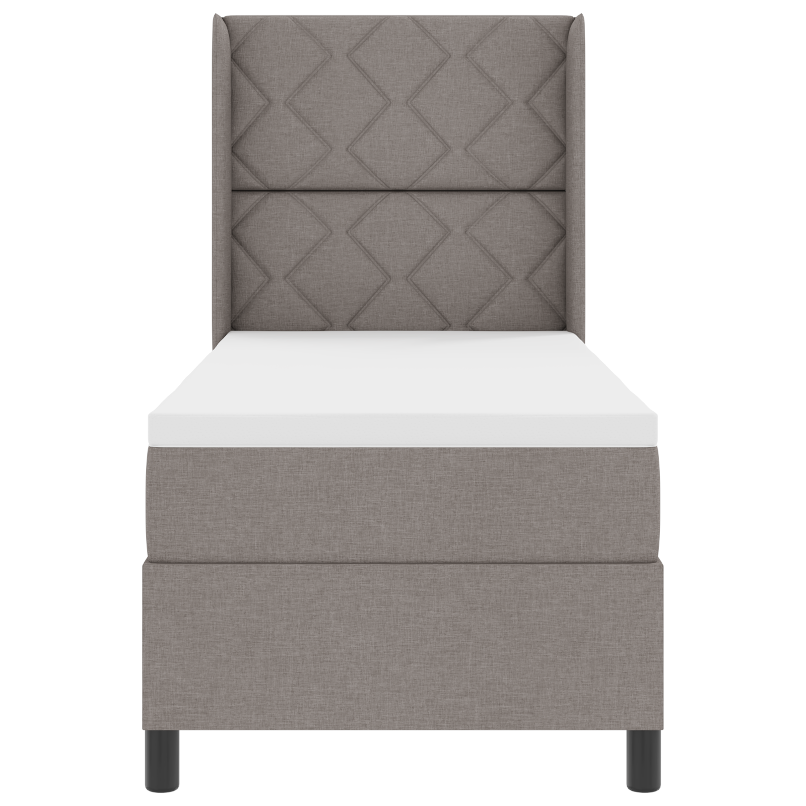 Boxspringbed met matras en LED stof taupe 80x200 cm