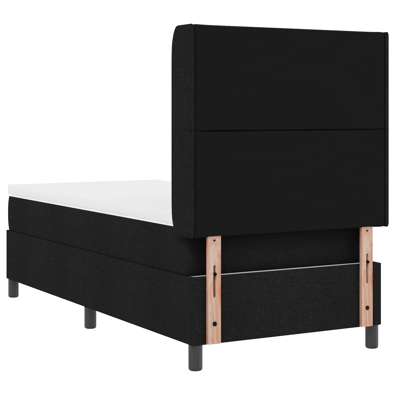 Boxspringbed met matras en LED stof zwart 100x200 cm