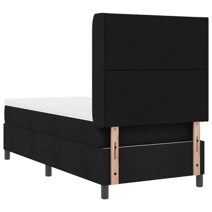 Boxspringbed met matras en LED stof zwart 100x200 cm