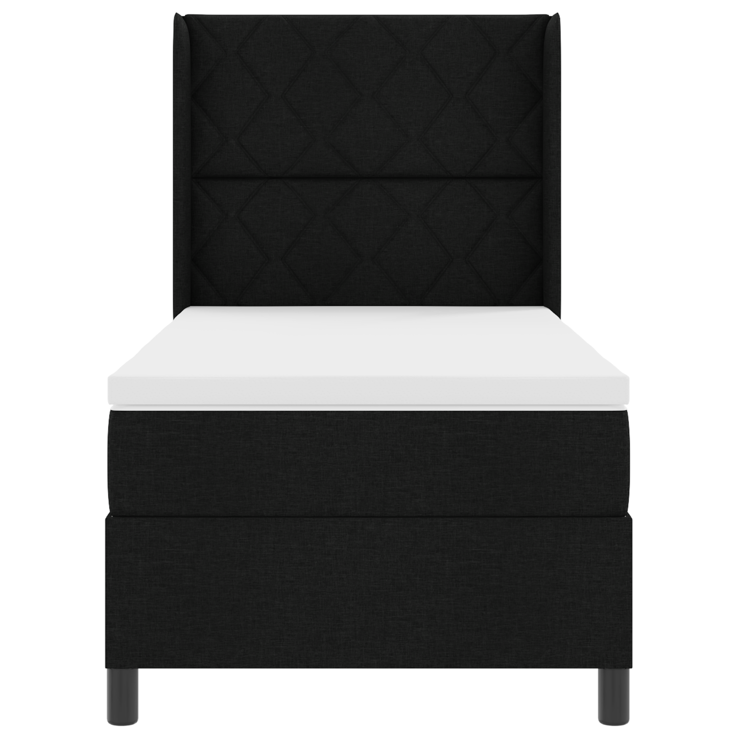 Boxspringbed met matras en LED stof zwart 100x200 cm