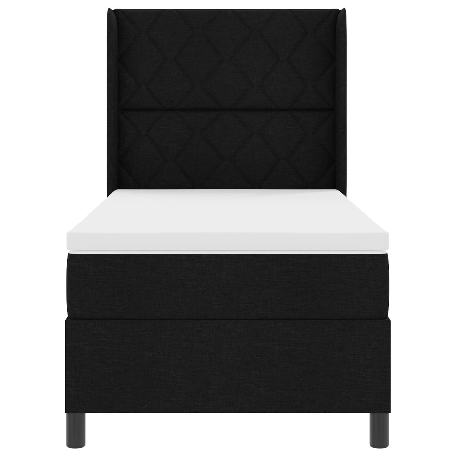 Boxspringbed met matras en LED stof zwart 100x200 cm
