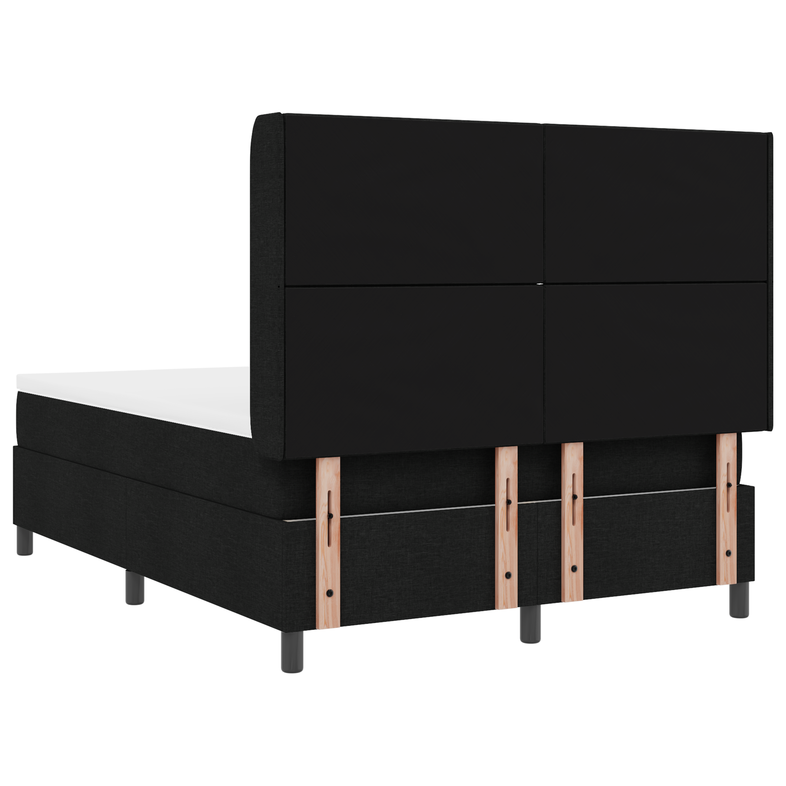 Boxspringbed met matras en LED stof zwart 160x200 cm