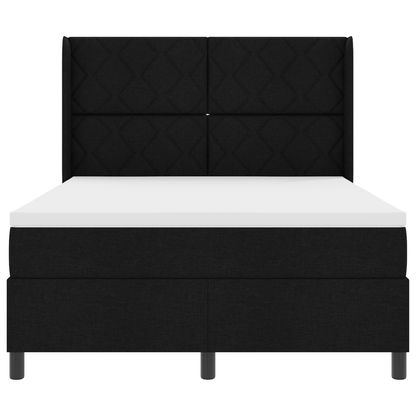 Boxspringbed met matras en LED stof zwart 160x200 cm