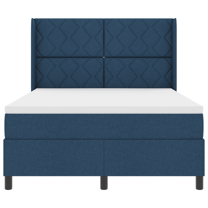 Boxspringbed met matras en LED stof blauw 160x200 cm
