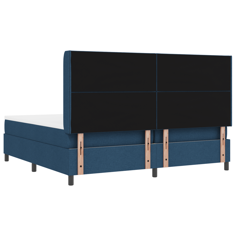 Boxspringbed met matras en LED stof blauw 200x200 cm