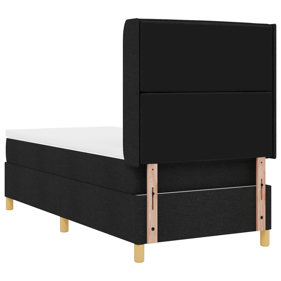 Boxspringbed met matras en LED stof zwart 80x200 cm