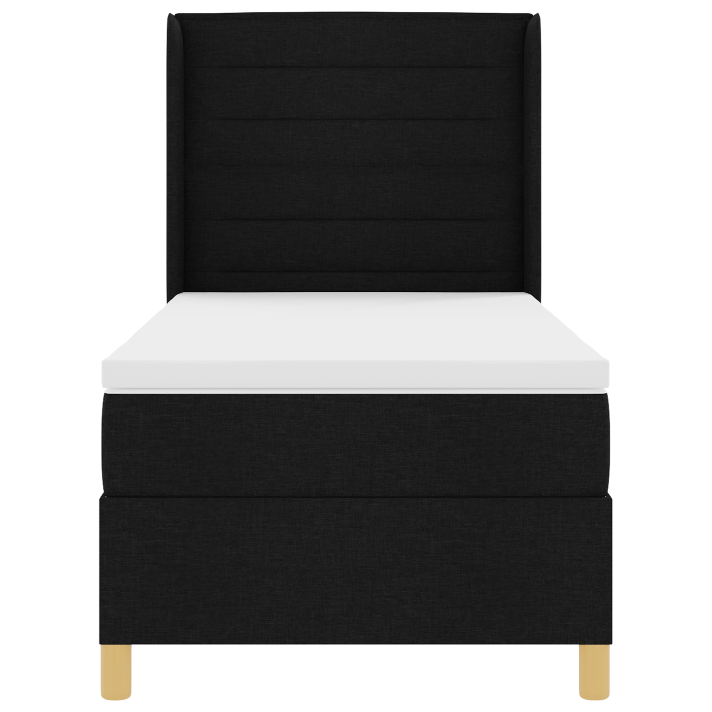 Boxspringbed met matras en LED stof zwart 90x190 cm