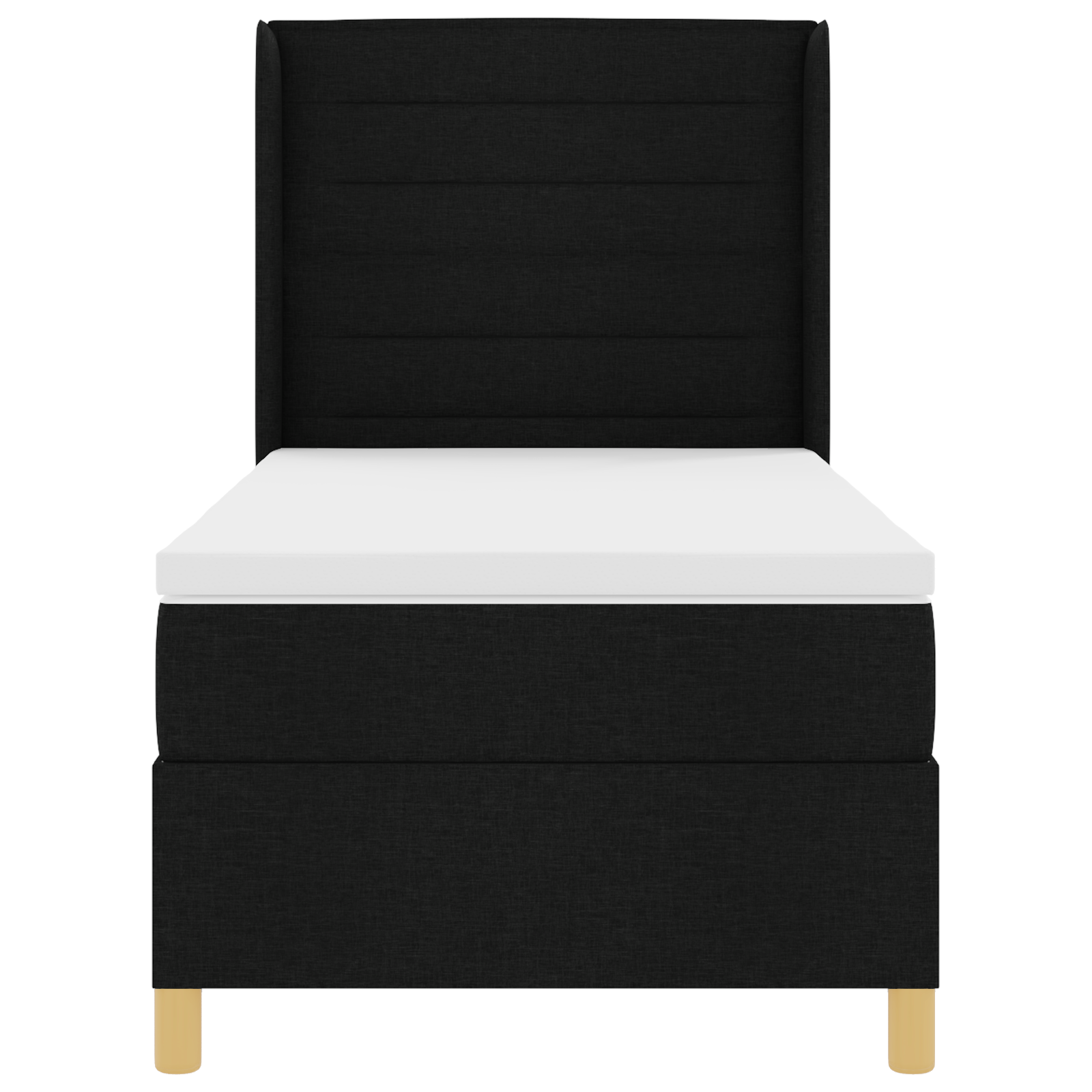 Boxspringbed met matras en LED stof zwart 90x190 cm