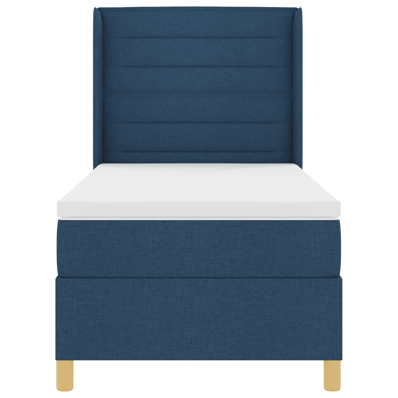 Boxspringbed met matras en LED stof blauw 90x190 cm