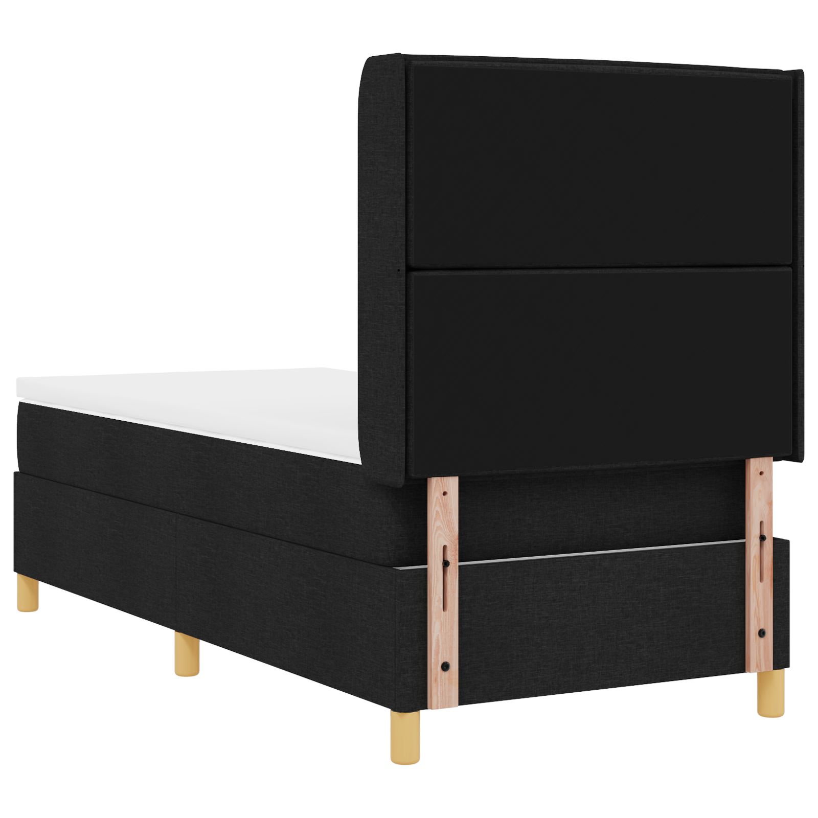 Boxspringbed met matras en LED stof zwart 100x200 cm