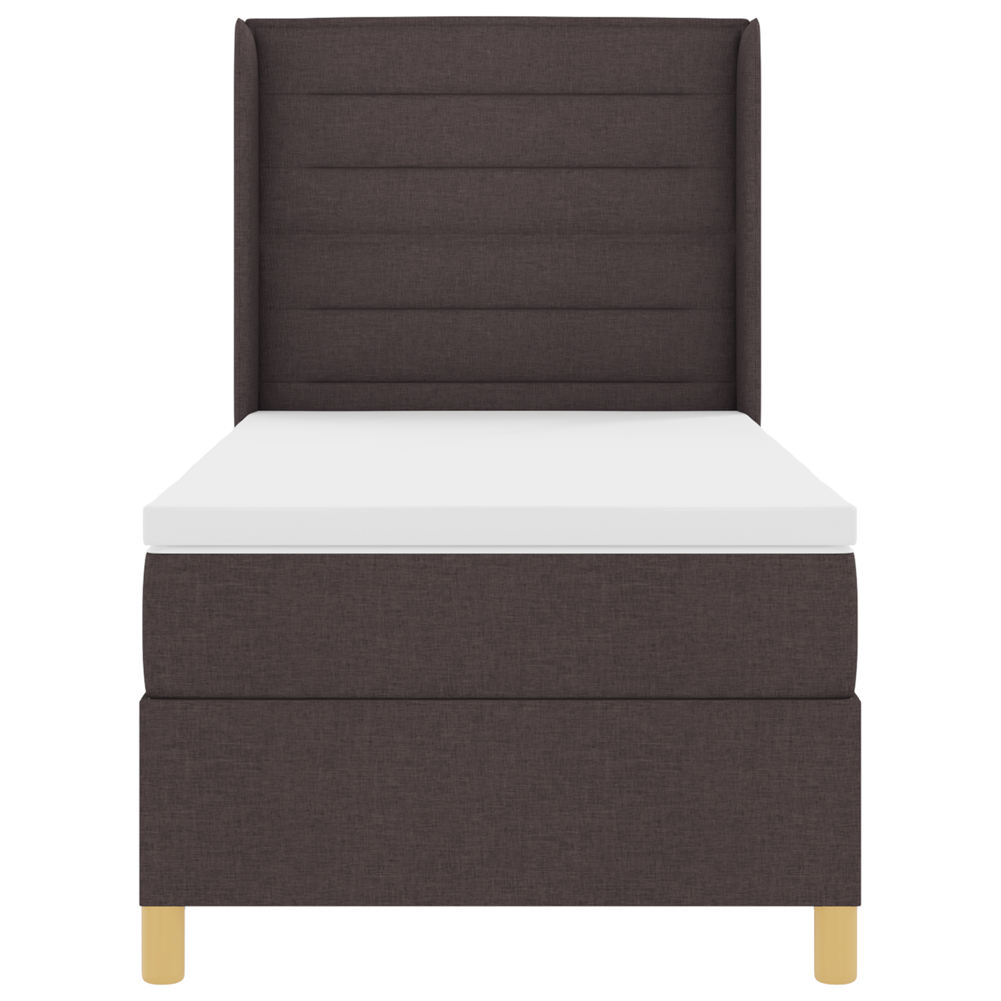 Boxspringbed met matras en LED stof donkerbruin 100x200 cm